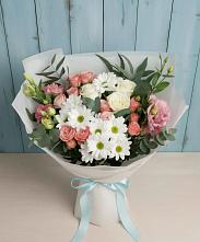 Букет цветов из:  Розы, Лизиантусы и Хризантемы #REPLACE_PRED# Константиновской Ставропольского края