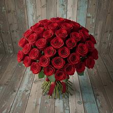 Букет 55 Красных роз Фридом #REPLACE_PRED# Константиновской Ставропольского края