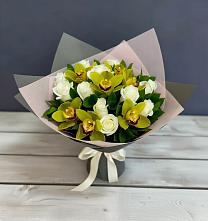 Букет цветов из:  Орхидеи и Розы в Константиновской Ставропольского края