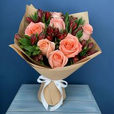 Букет цветов из:  Розы и Альстромерии в Константиновской Ставропольского края