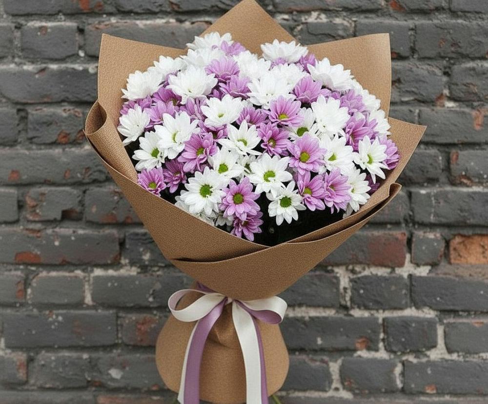 Букет цветов из: Хризантемы в Константиновской Ставропольского края