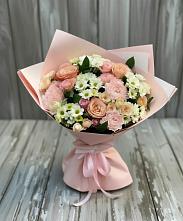 Букет цветов из:  Гвоздики, Розы и Хризантемы в Константиновской Ставропольского края