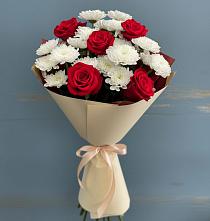 Букет цветов из:  Розы и Хризантемы в Константиновской Ставропольского края