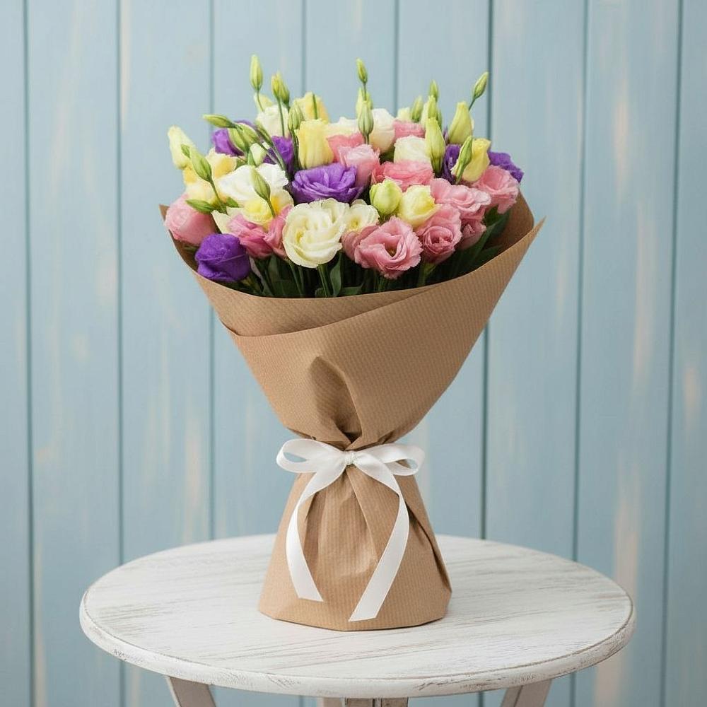 Букет цветов из: Лизиантусы в Константиновской Ставропольского края