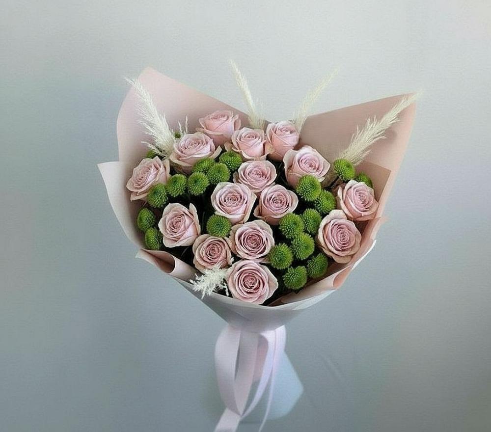 Букет цветов из: Розы и Хризантемы в Константиновской Ставропольского края