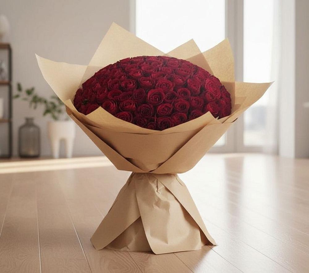 Букет 101 Красная роза в Константиновской Ставропольского края