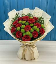 Букет цветов из:  Розы и Хризантемы в Константиновской Ставропольского края