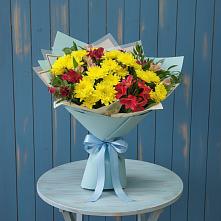 Букет цветов из:  Альстромерии и Хризантемы #REPLACE_PRED# Константиновской Ставропольского края