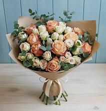 Букет цветов из:  Альстромерии и Розы в Константиновской Ставропольского края