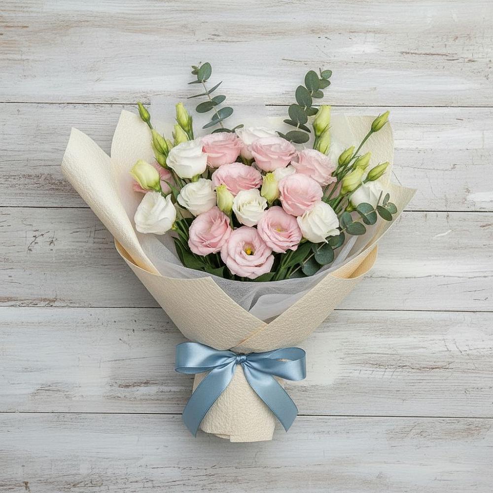 Букет цветов из: Лизиантусы в Константиновской Ставропольского края